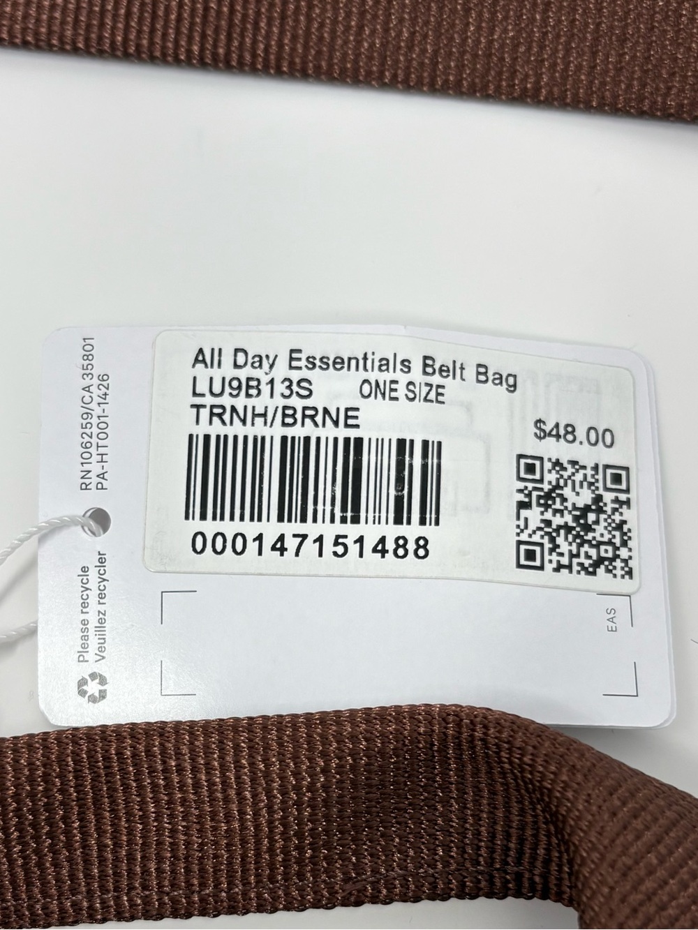 lululemon athletica all day essentials belt bag in Trench/Brown Earth - Picture 3 of 6